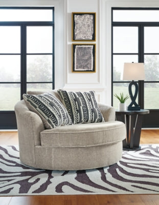 Calnita Oversized Swivel Accent Chair - Ideal Furniture (Fresno,CA) 