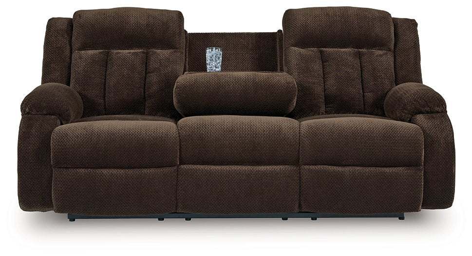 Observation Power Reclining Sofa with Drop Down Table - Ideal Furniture (Fresno,CA) 