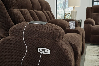 Observation Power Reclining Loveseat with Console - Ideal Furniture (Fresno,CA) 