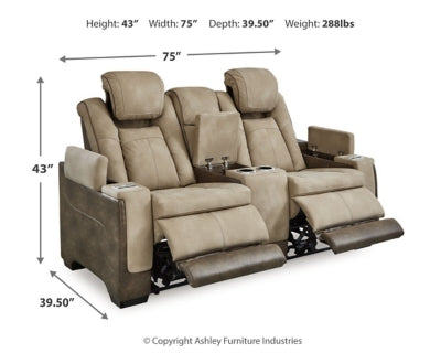 Next-Gen DuraPella Power Reclining Loveseat with Console - Ideal Furniture (Fresno,CA) 