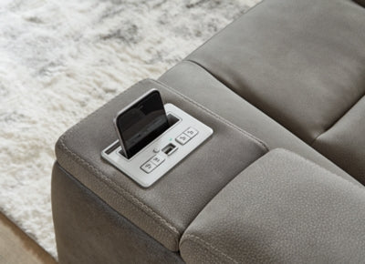 Next-Gen DuraPella Power Reclining Loveseat with Console - Ideal Furniture (Fresno,CA) 