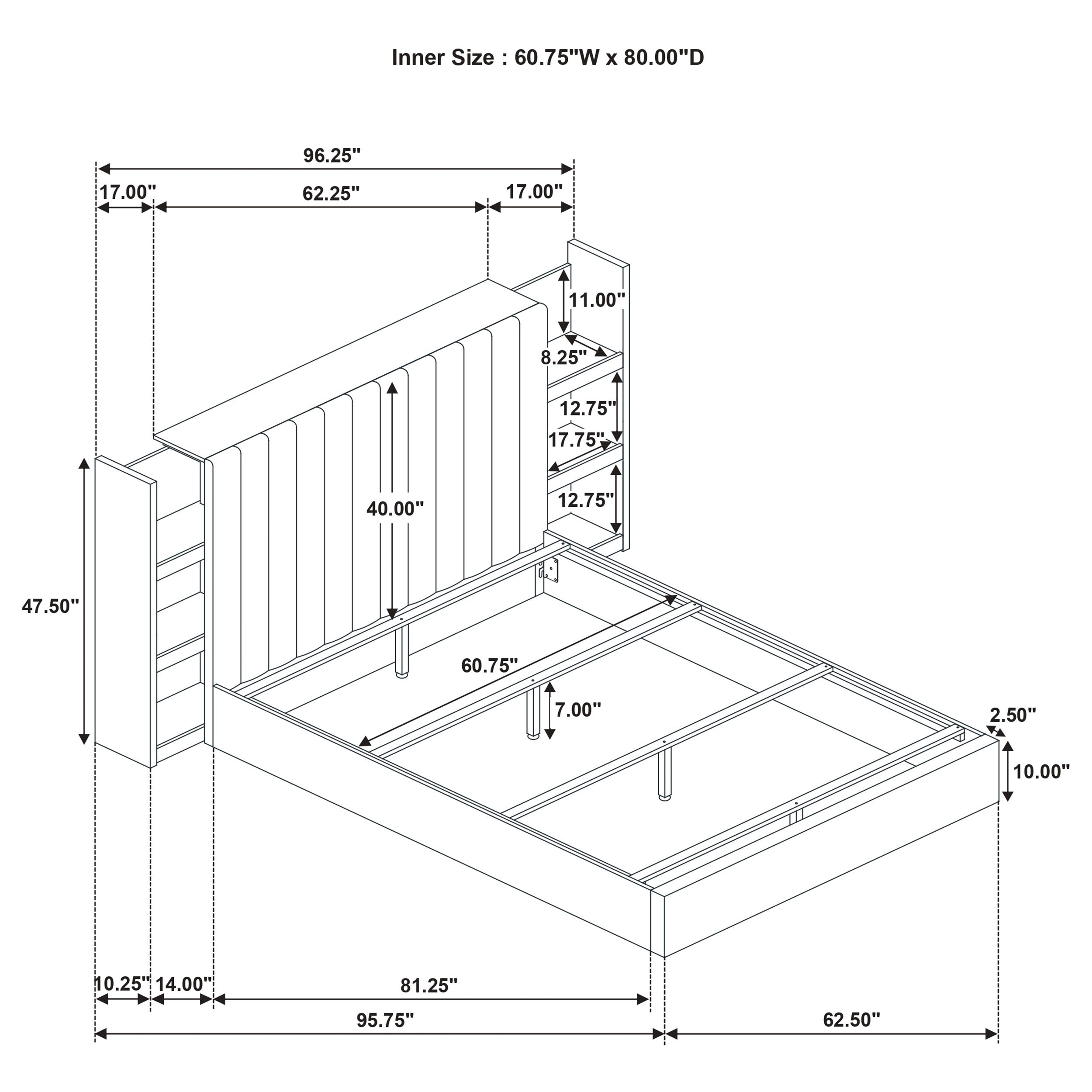 Arielle Bookcase Bed