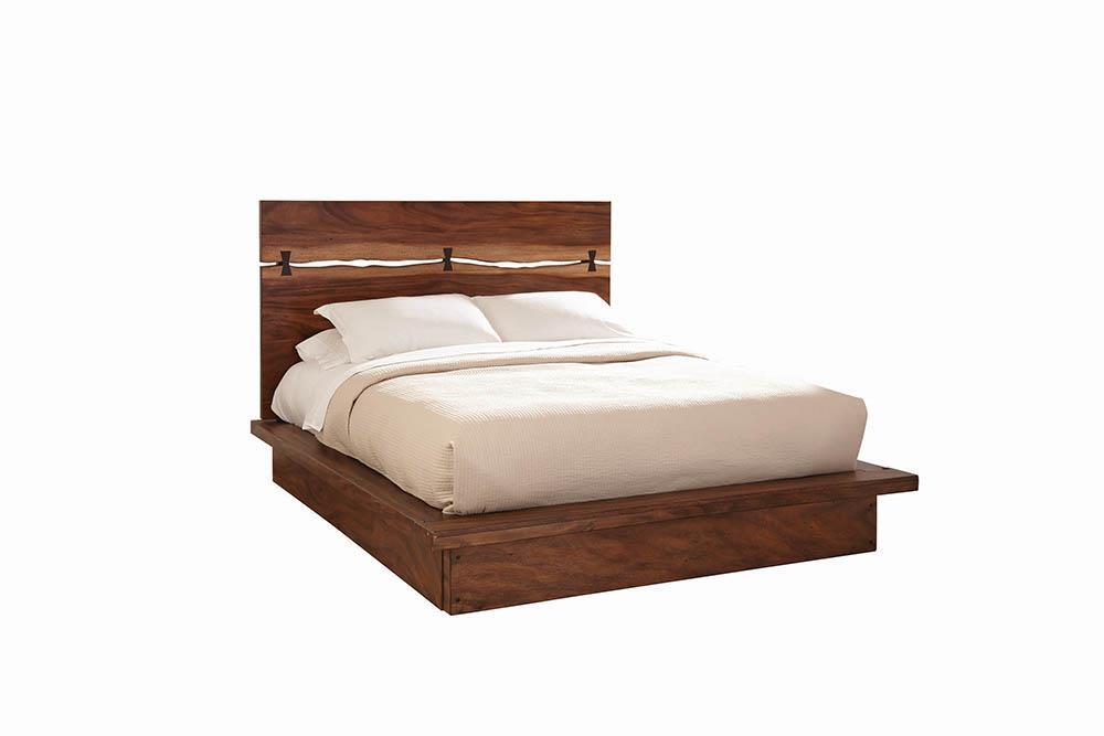 Winslow California King, E.King & Queen Bed Smokey Walnut and Coffee Bean - Ideal Furniture (Fresno,CA) 