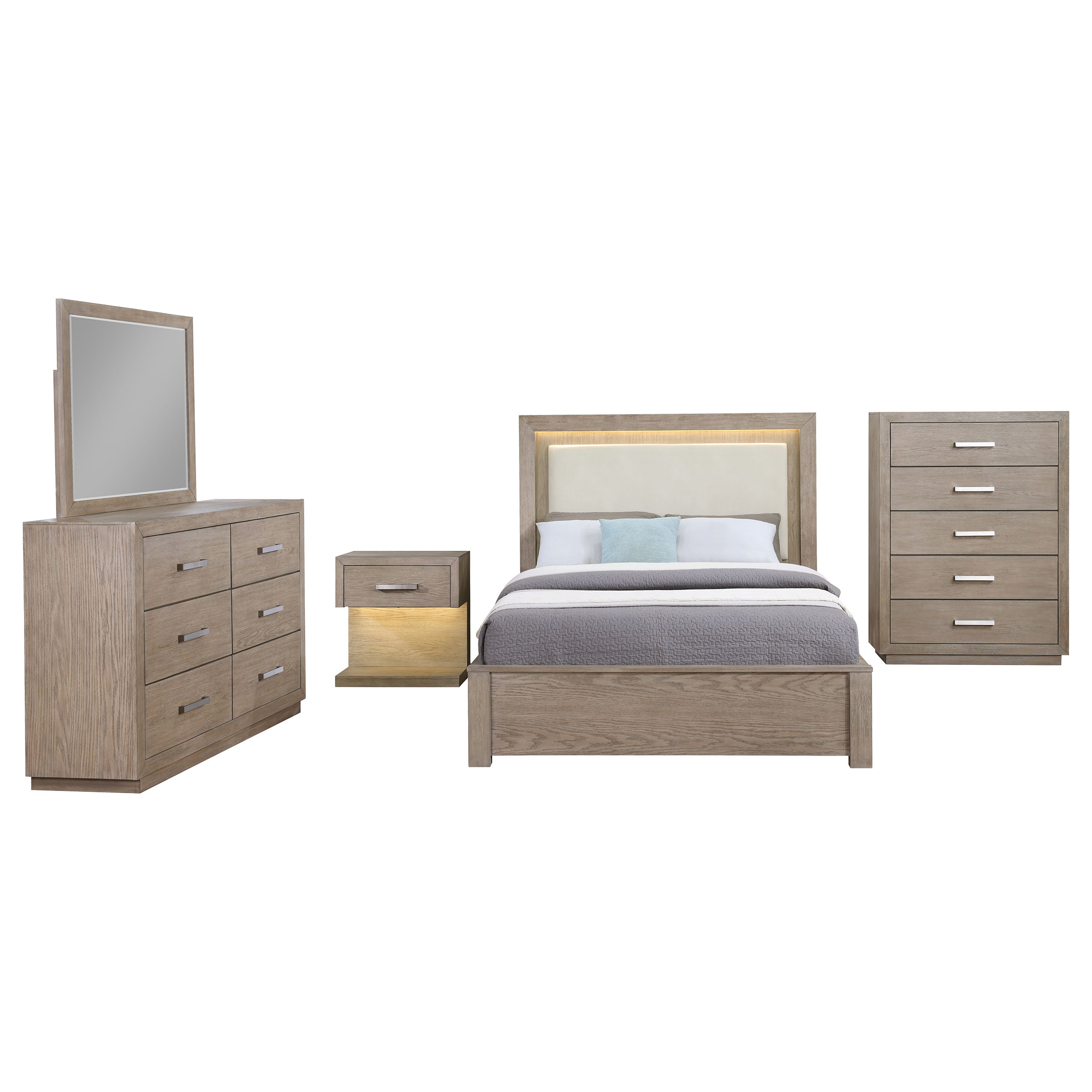 Kenora 4 & 5 Piece Bedroom Set E.King, Queen, & Cal.king - Ideal Furniture (Fresno,CA) 