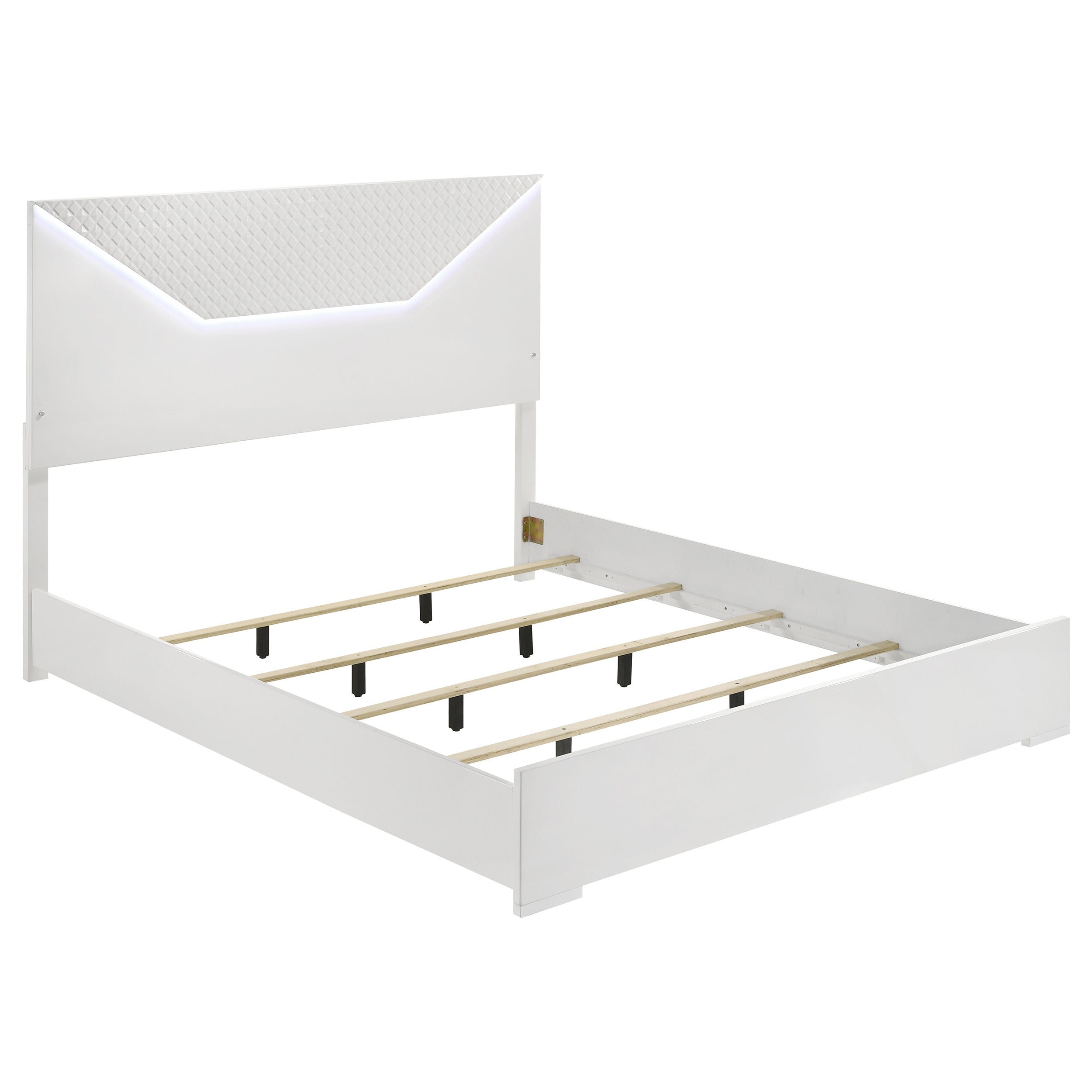 Ives 4 & 5 Piece Bedroom Set E.king & Queen White & Grey - Ideal Furniture (Fresno,CA) 