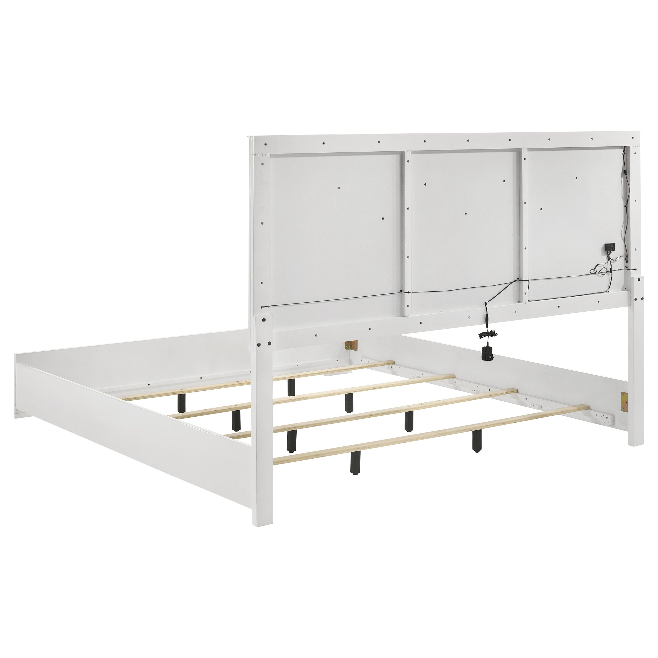 Ives 4 & 5 Piece Bedroom Set E.king & Queen White & Grey - Ideal Furniture (Fresno,CA) 