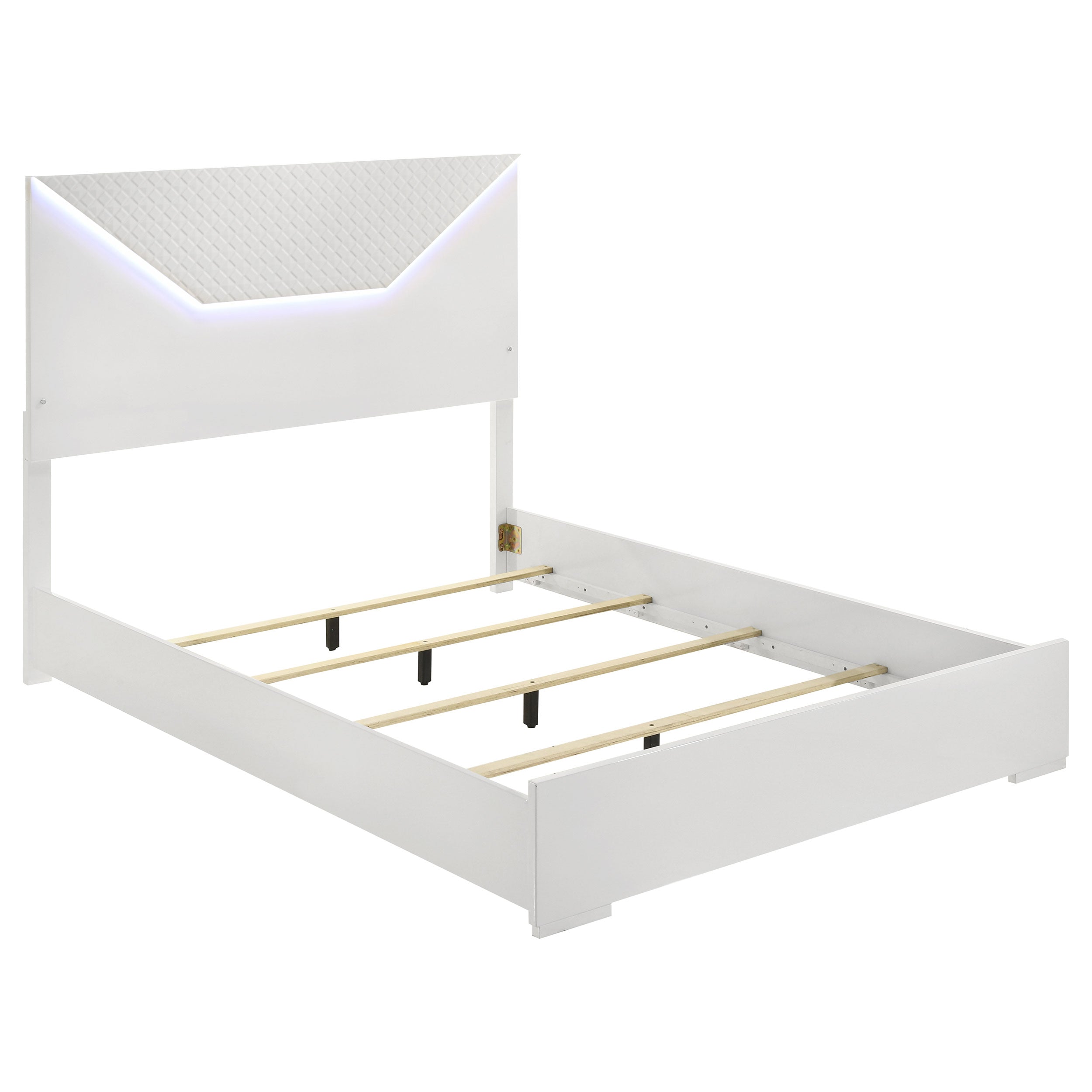 Ives 4 & 5 Piece Bedroom Set E.king & Queen White & Grey - Ideal Furniture (Fresno,CA) 