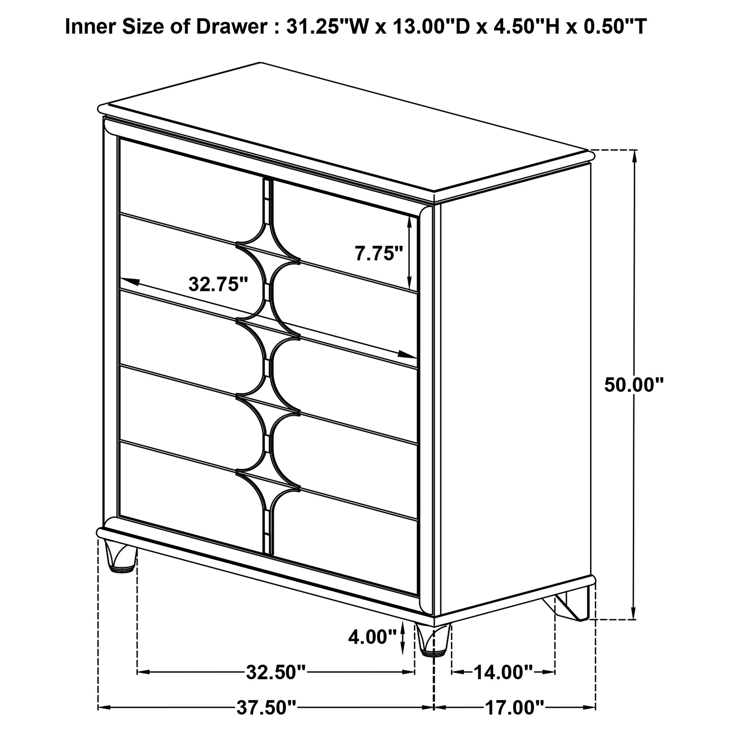 Olivia 4 & 5 Piece Bedroom Set E.King, Queen, & Cal.King - Ideal Furniture (Fresno,CA) 