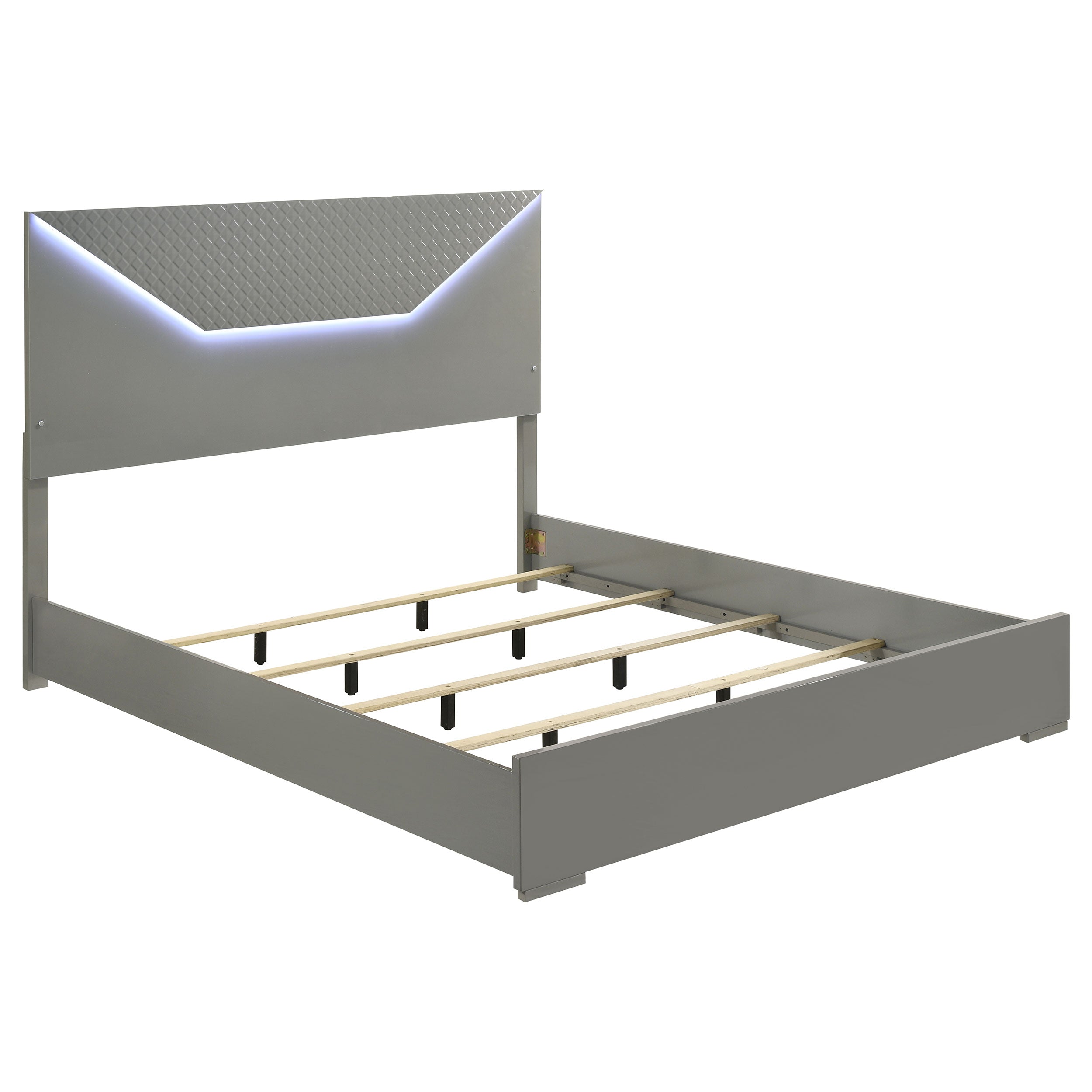 Ives 4 & 5 Piece Bedroom Set E.king & Queen White & Grey - Ideal Furniture (Fresno,CA) 