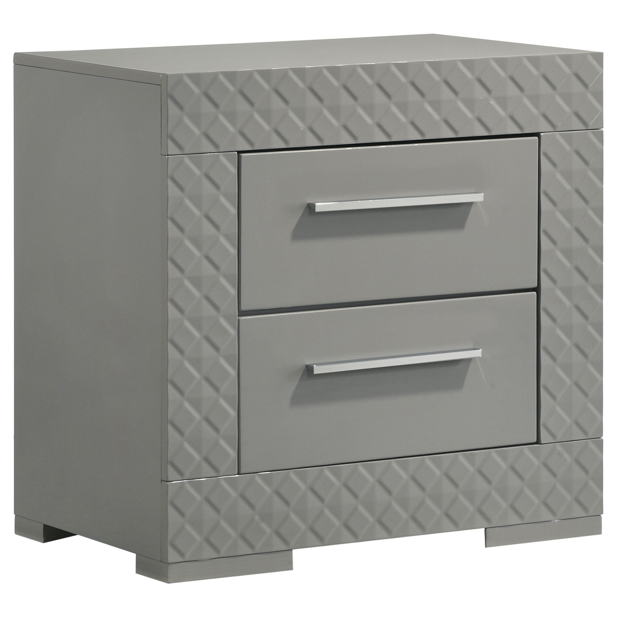 Ives 4 & 5 Piece Bedroom Set E.king & Queen White & Grey - Ideal Furniture (Fresno,CA) 