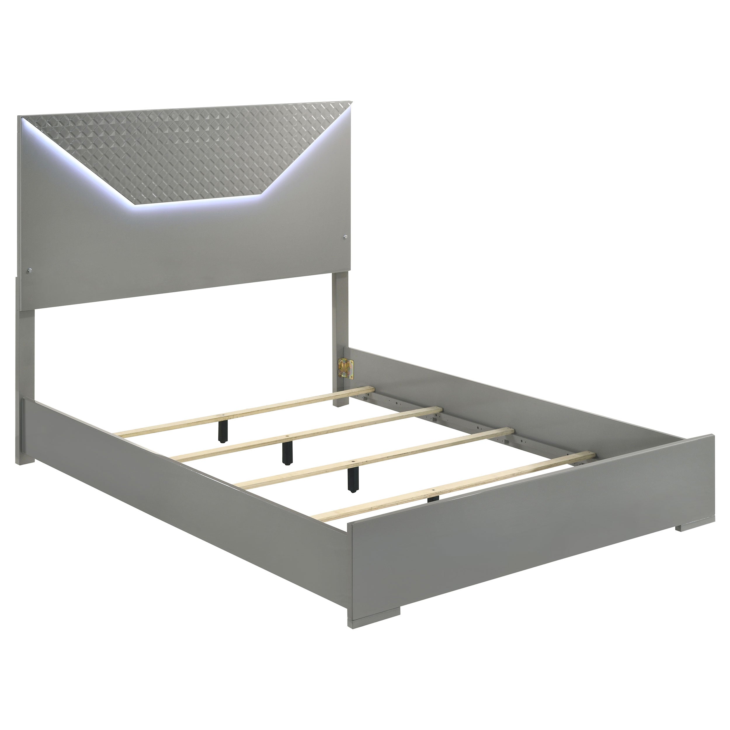 Ives 4 & 5 Piece Bedroom Set E.king & Queen White & Grey - Ideal Furniture (Fresno,CA) 