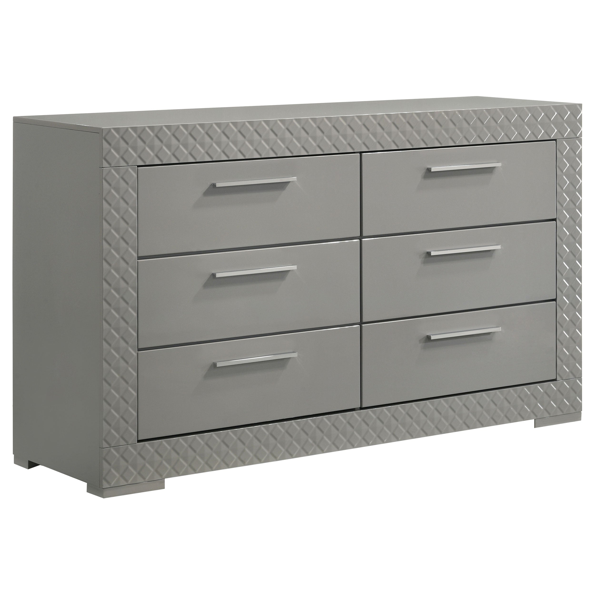 Ives 4 & 5 Piece Bedroom Set E.king & Queen White & Grey - Ideal Furniture (Fresno,CA) 
