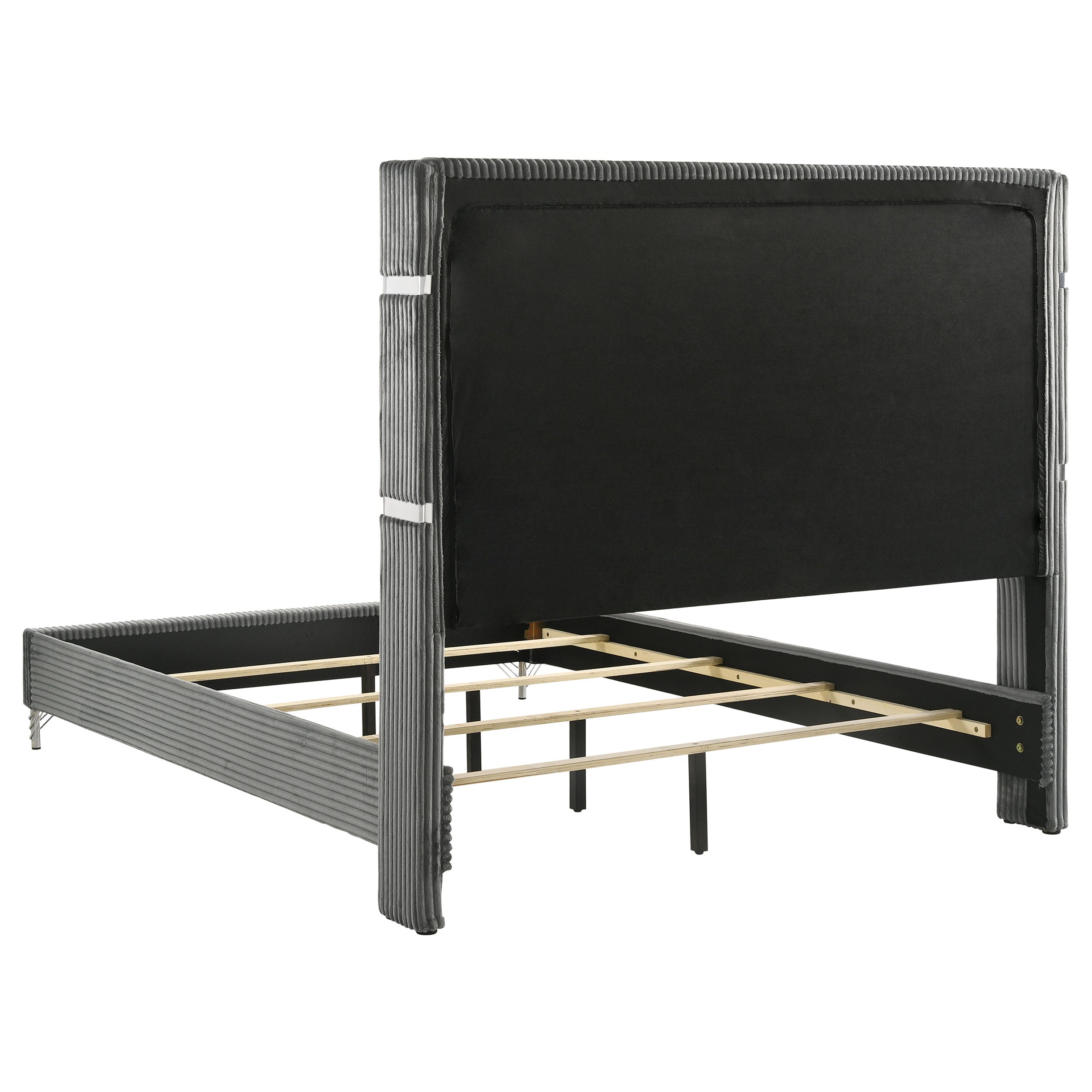 Lucia 4 & 5 Piece Bedroom Set King & Queen Beige & Grey - Ideal Furniture (Fresno,CA) 