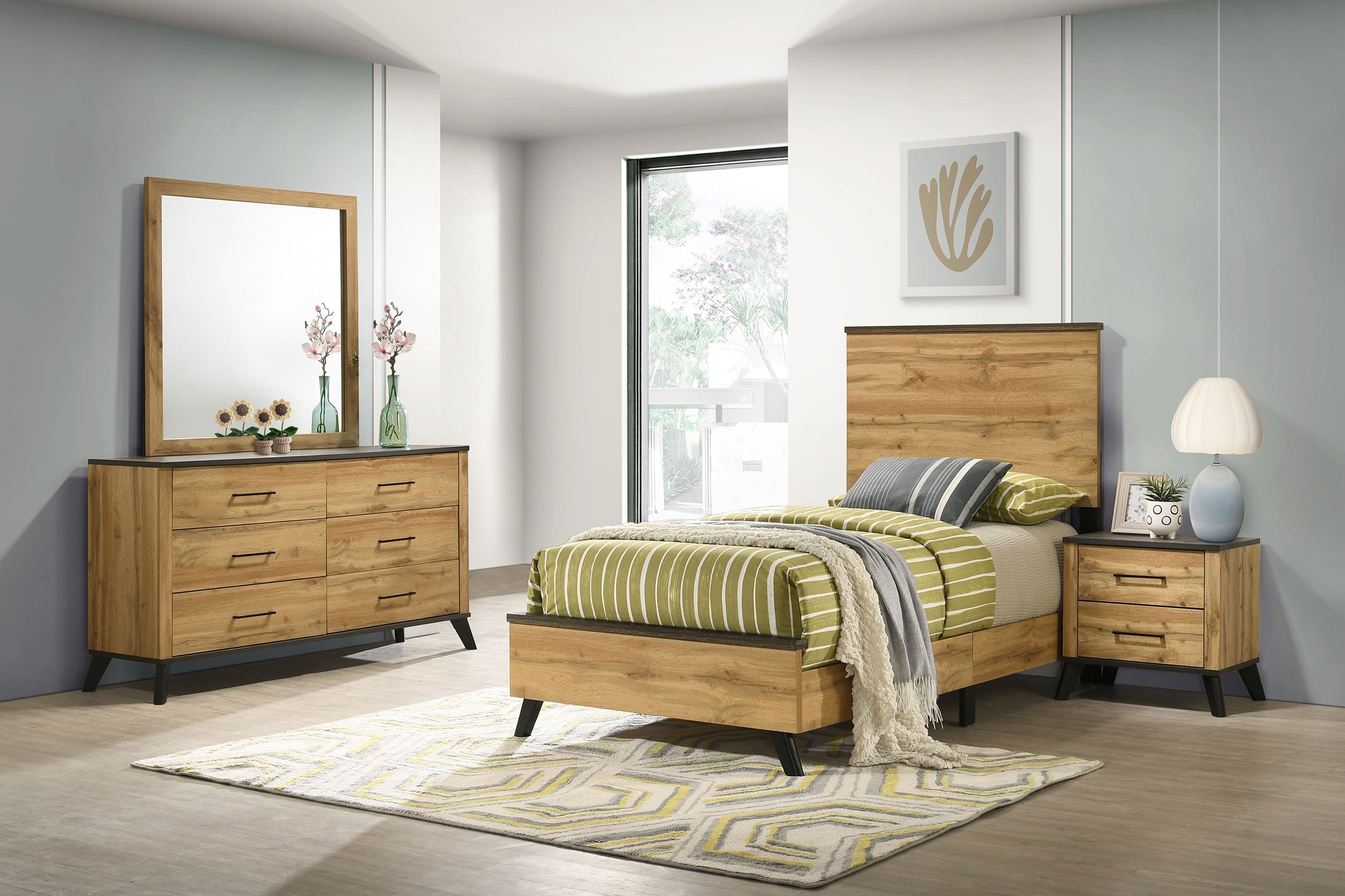 Kaywood 4 & 5 Pc Bedroom Set Full, E.King, Queen & Twin - Ideal Furniture (Fresno,CA) 