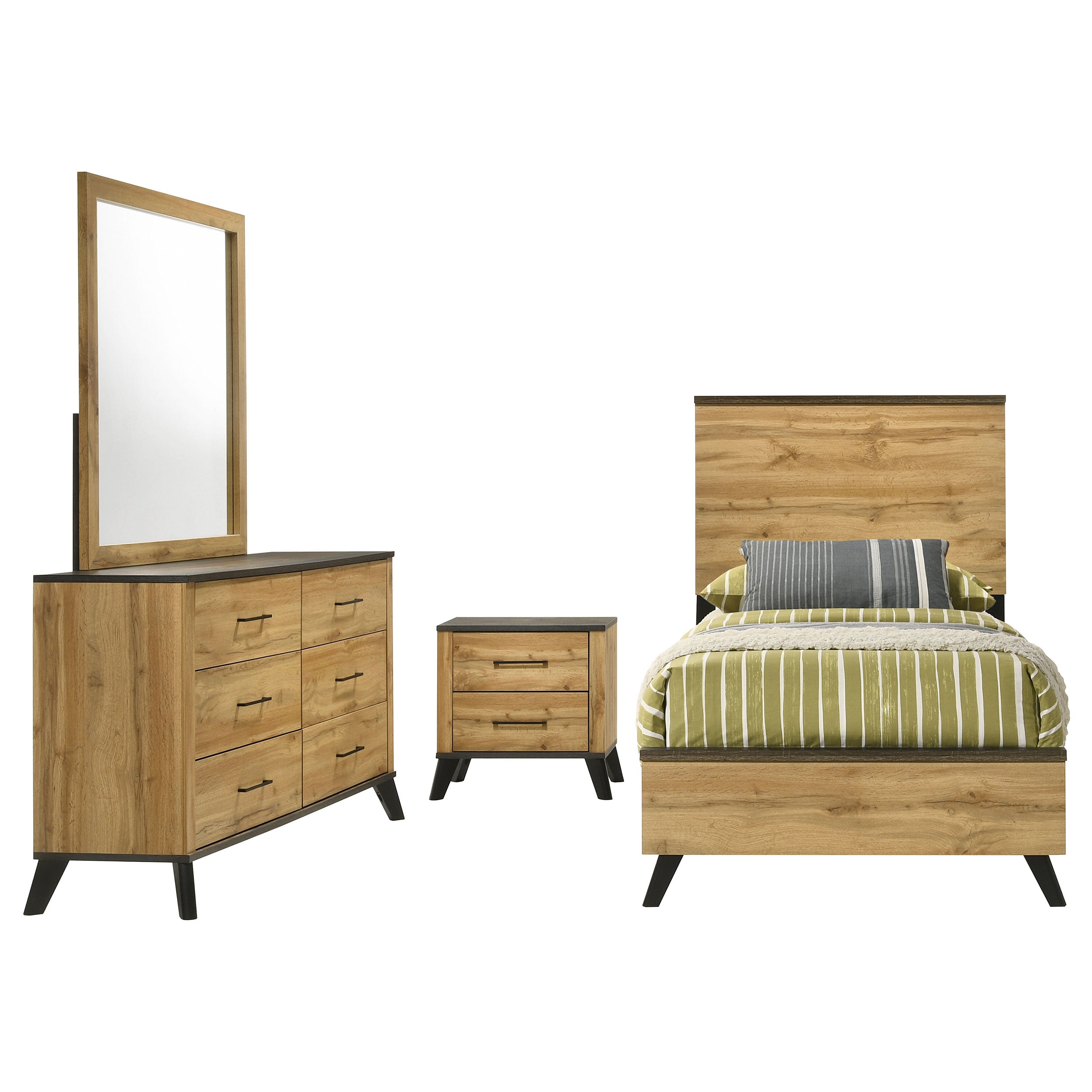 Kaywood 4 & 5 Pc Bedroom Set Full, E.King, Queen & Twin - Ideal Furniture (Fresno,CA) 