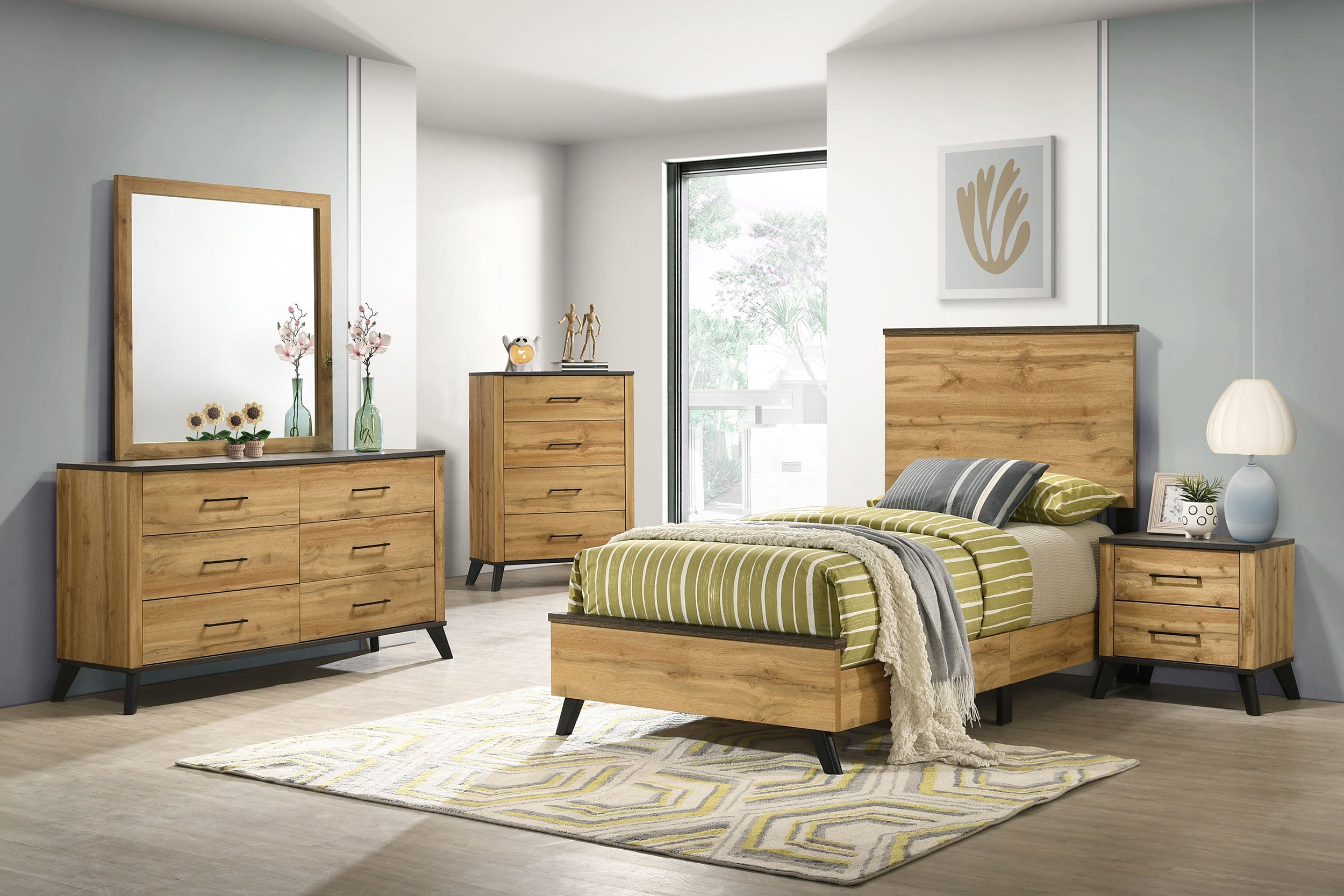 Kaywood 4 & 5 Pc Bedroom Set Full, E.King, Queen & Twin - Ideal Furniture (Fresno,CA) 