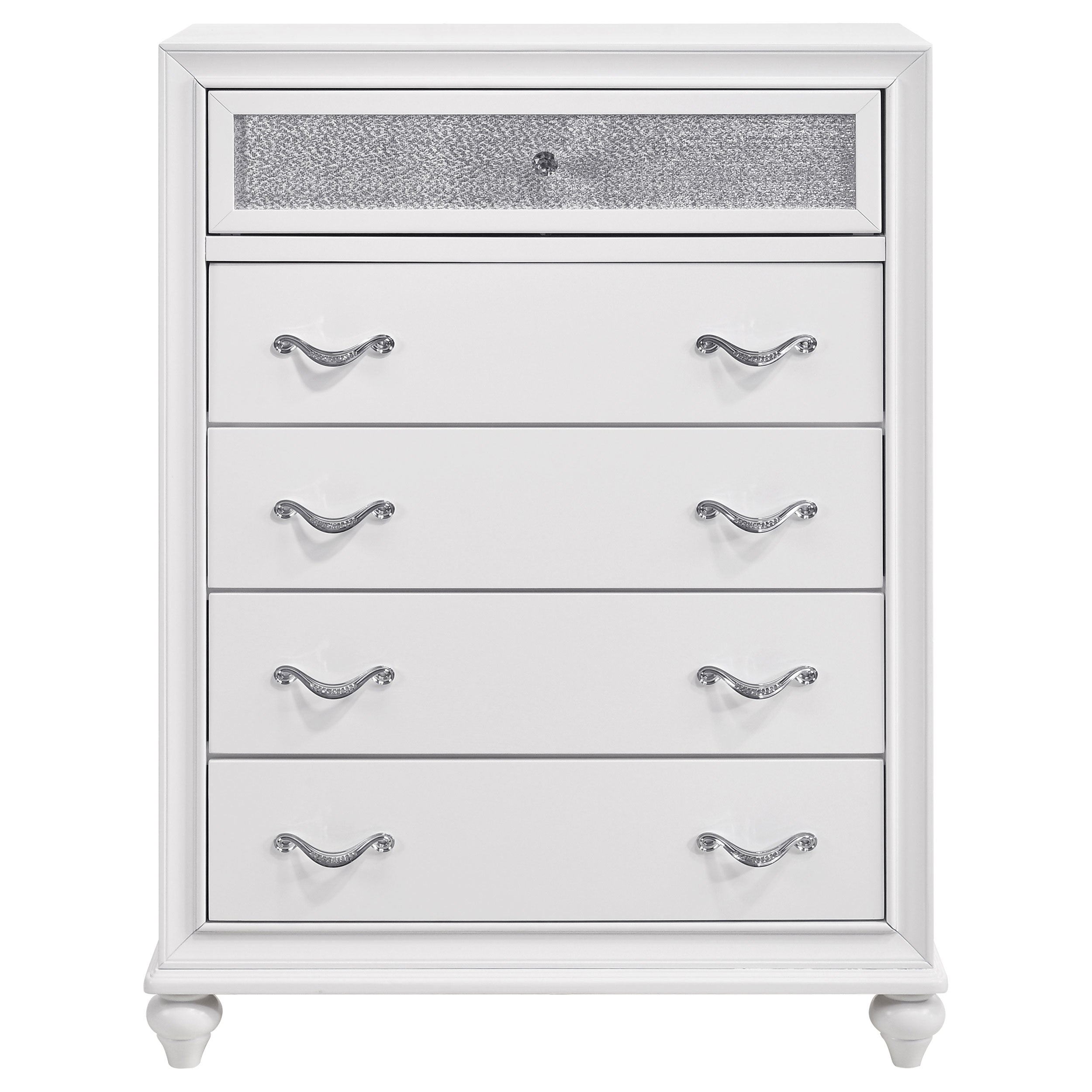 Barzini Bedroom Set White - Ideal Furniture (Fresno,CA) 