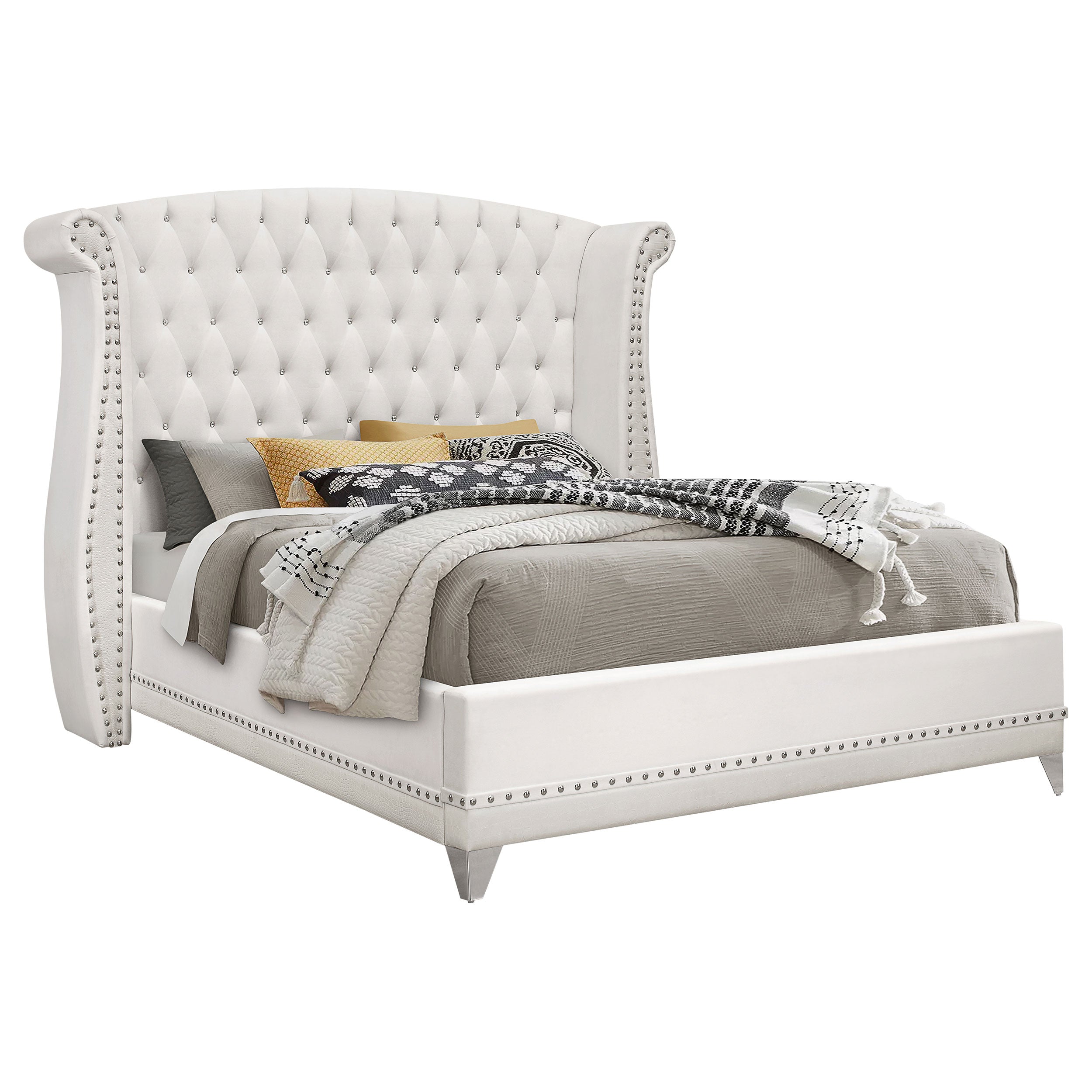 Barzini Bedroom Set White - Ideal Furniture (Fresno,CA) 