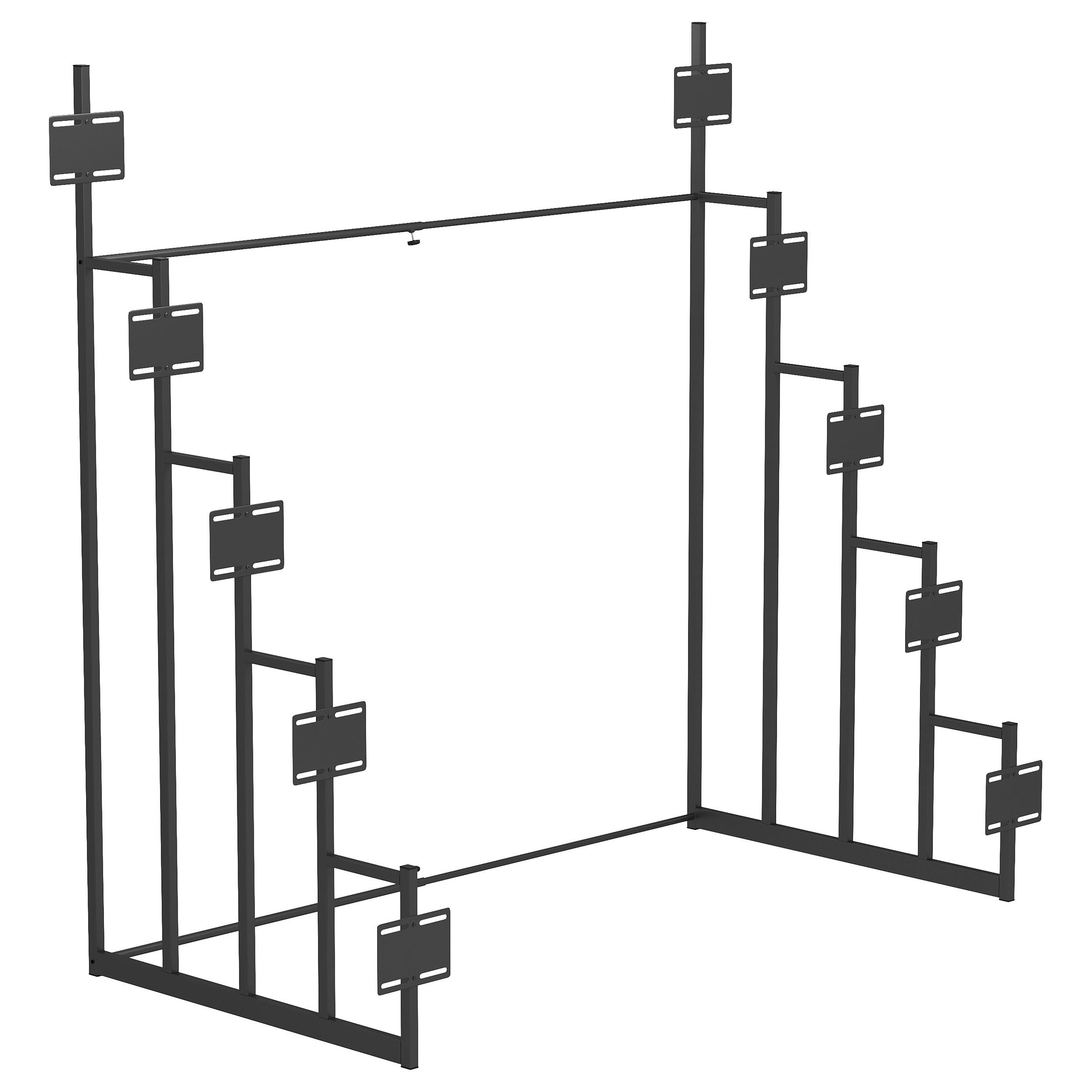 Duarto 5-tier Headboard Display Rack Black - Ideal Furniture (Fresno,CA) 