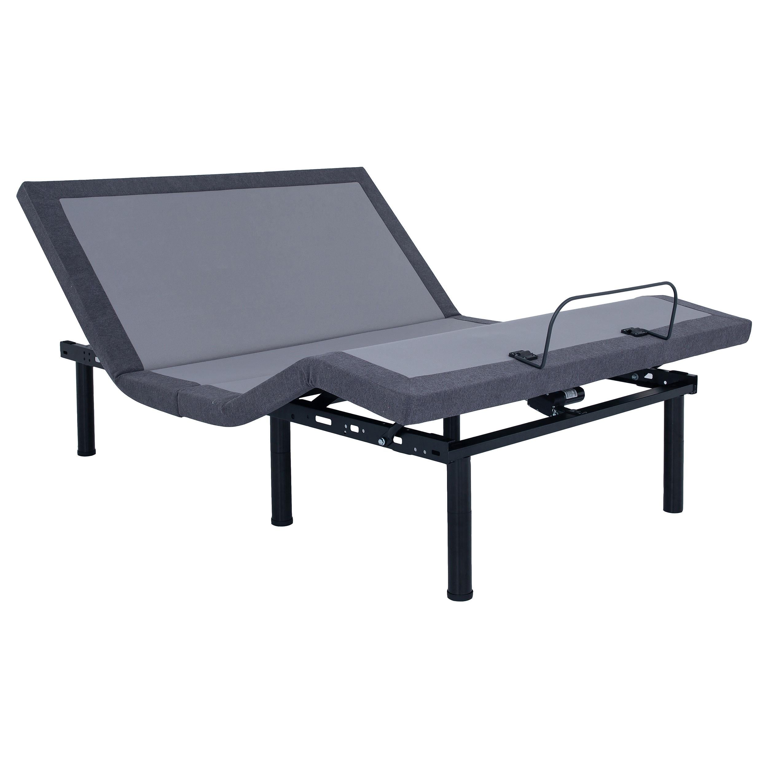 Negan Eastern King, E.King, Queen, & Twin XL Adjustable Bed Base Grey and Black - Ideal Furniture (Fresno,CA) 