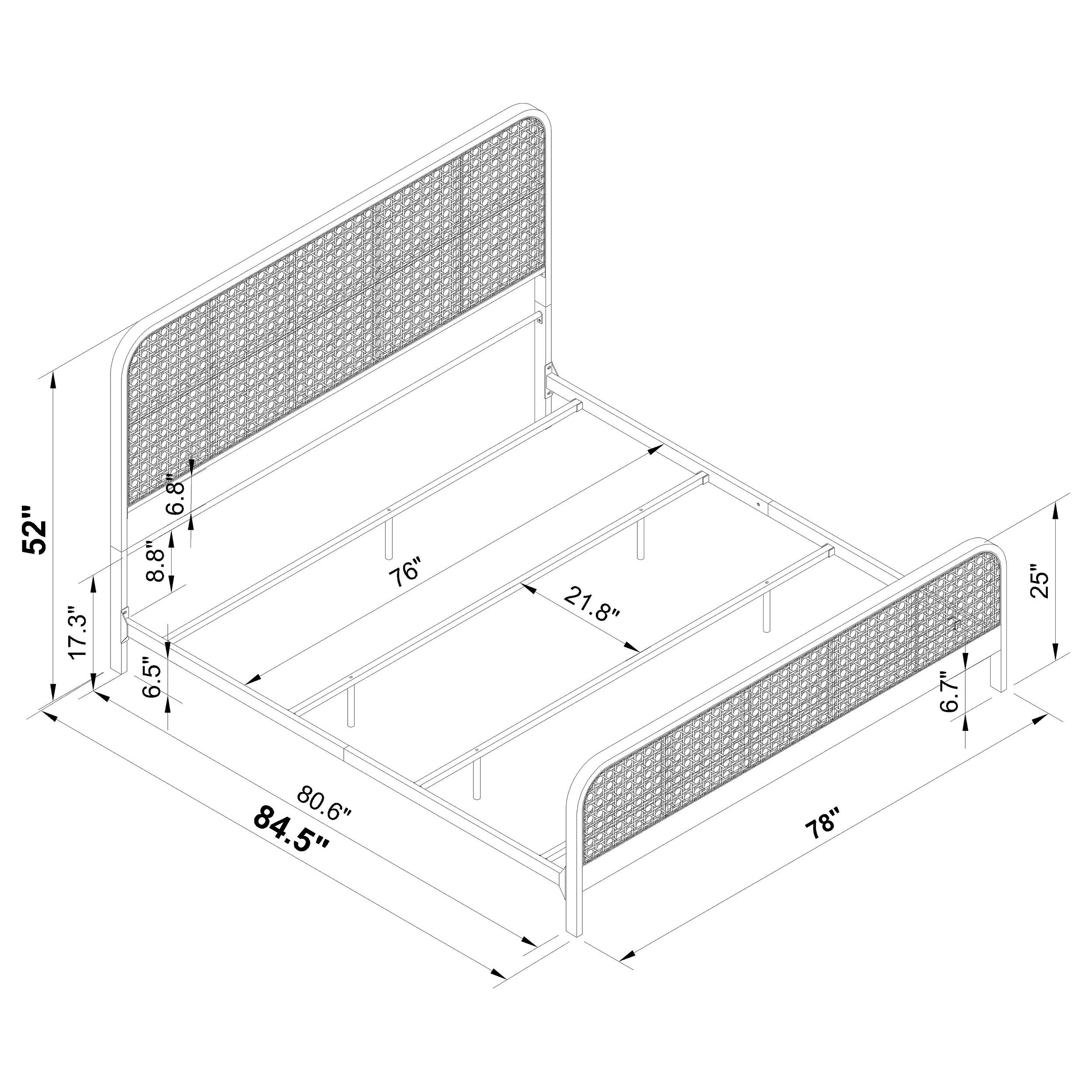 Lanewood Eastern King & Queen Bed Black & White - Ideal Furniture (Fresno,CA) 