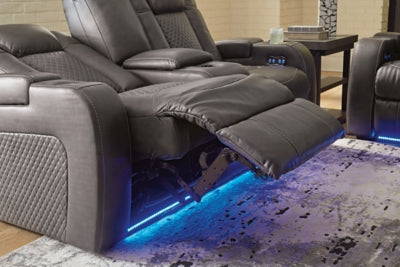 Fyne-Dyme Power Reclining Loveseat with Console - Ideal Furniture (Fresno,CA) 