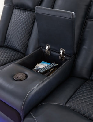 Fyne-Dyme Power Reclining Loveseat with Console - Ideal Furniture (Fresno,CA) 