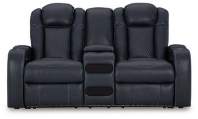 Fyne-Dyme Power Reclining Loveseat with Console - Ideal Furniture (Fresno,CA) 