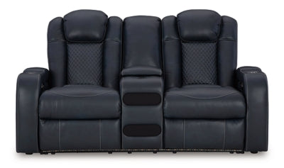 Fyne-Dyme Power Reclining Loveseat with Console - Ideal Furniture (Fresno,CA) 