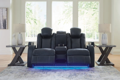 Fyne-Dyme Power Reclining Loveseat with Console - Ideal Furniture (Fresno,CA) 