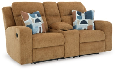 Kanlow Reclining Loveseat with Console - Ideal Furniture (Fresno,CA) 