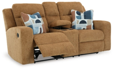 Kanlow Reclining Loveseat with Console - Ideal Furniture (Fresno,CA) 