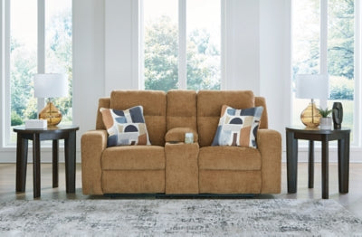 Kanlow Reclining Loveseat with Console - Ideal Furniture (Fresno,CA) 