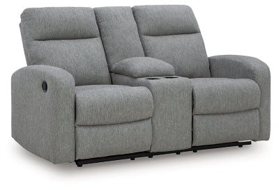 Gauntlet Reclining Loveseat with Console - Ideal Furniture (Fresno,CA) 