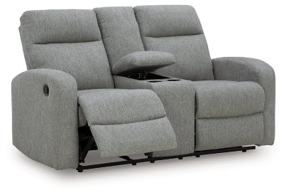 Gauntlet Reclining Loveseat with Console - Ideal Furniture (Fresno,CA) 