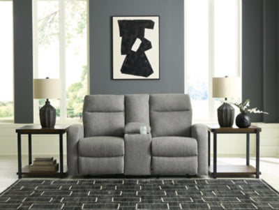 Gauntlet Reclining Loveseat with Console - Ideal Furniture (Fresno,CA) 