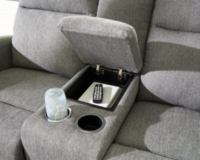 Gauntlet Reclining Loveseat with Console - Ideal Furniture (Fresno,CA) 