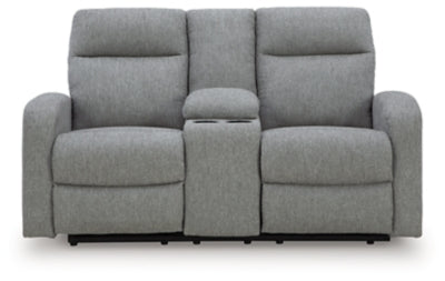 Gauntlet Reclining Loveseat with Console - Ideal Furniture (Fresno,CA) 