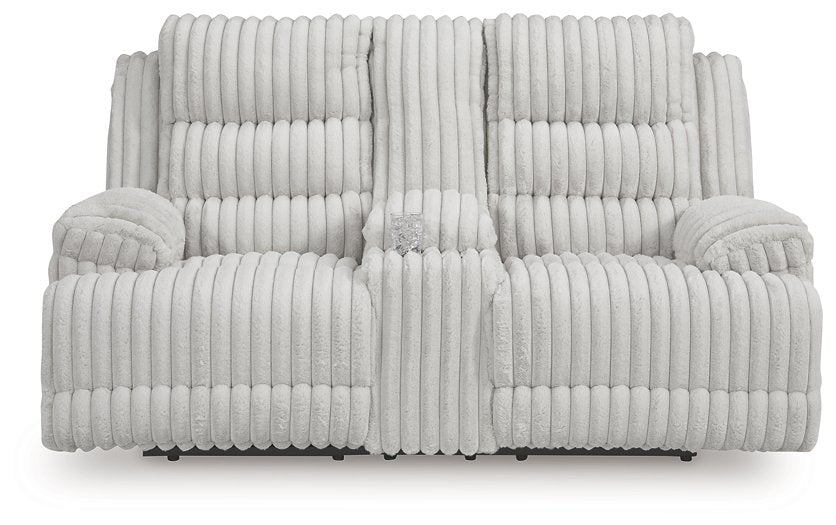 Rhines Falls Power Reclining Loveseat with Console - Ideal Furniture (Fresno,CA) 