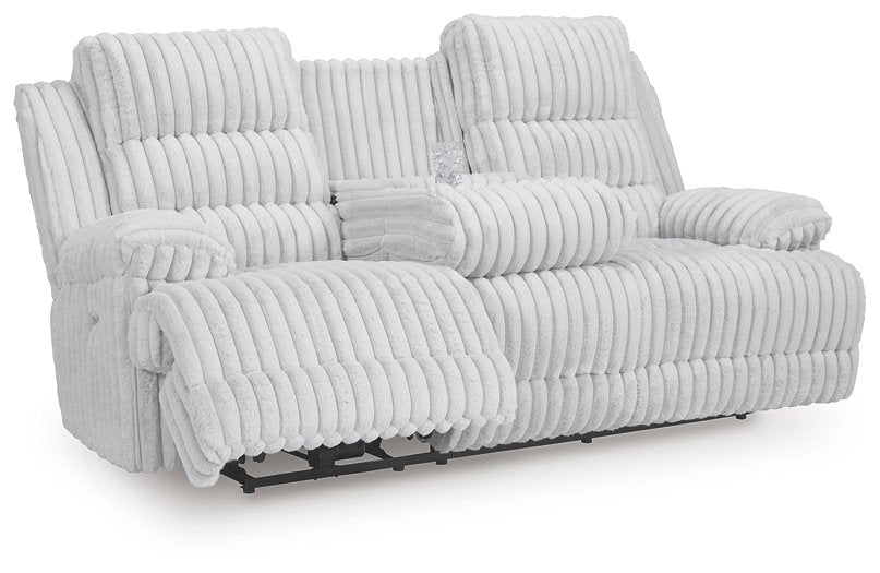 Rhines Falls Power Reclining Sofa with Drop Down Table - Ideal Furniture (Fresno,CA) 