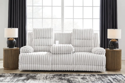Rhines Falls Power Reclining Sofa with Drop Down Table - Ideal Furniture (Fresno,CA) 