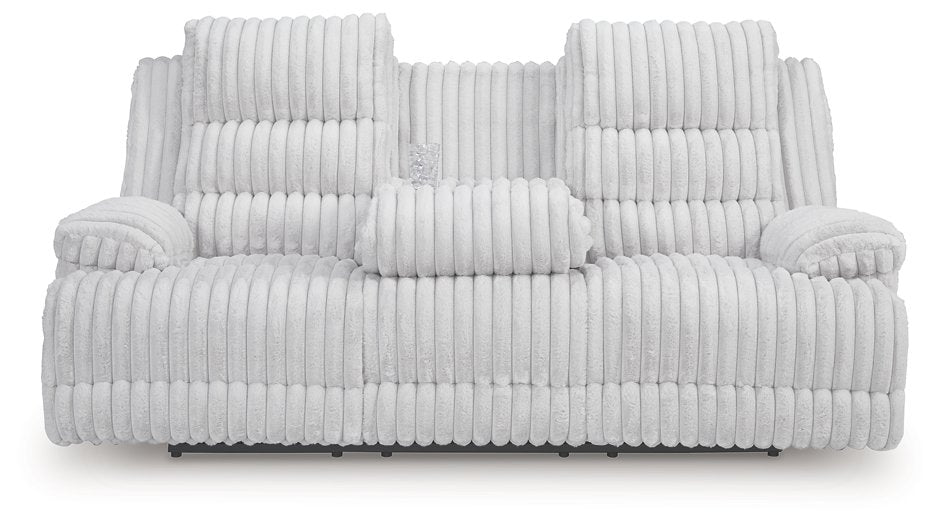 Rhines Falls Power Reclining Sofa with Drop Down Table - Ideal Furniture (Fresno,CA) 