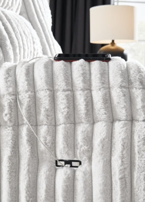 Rhines Falls Power Reclining Sofa with Drop Down Table - Ideal Furniture (Fresno,CA) 