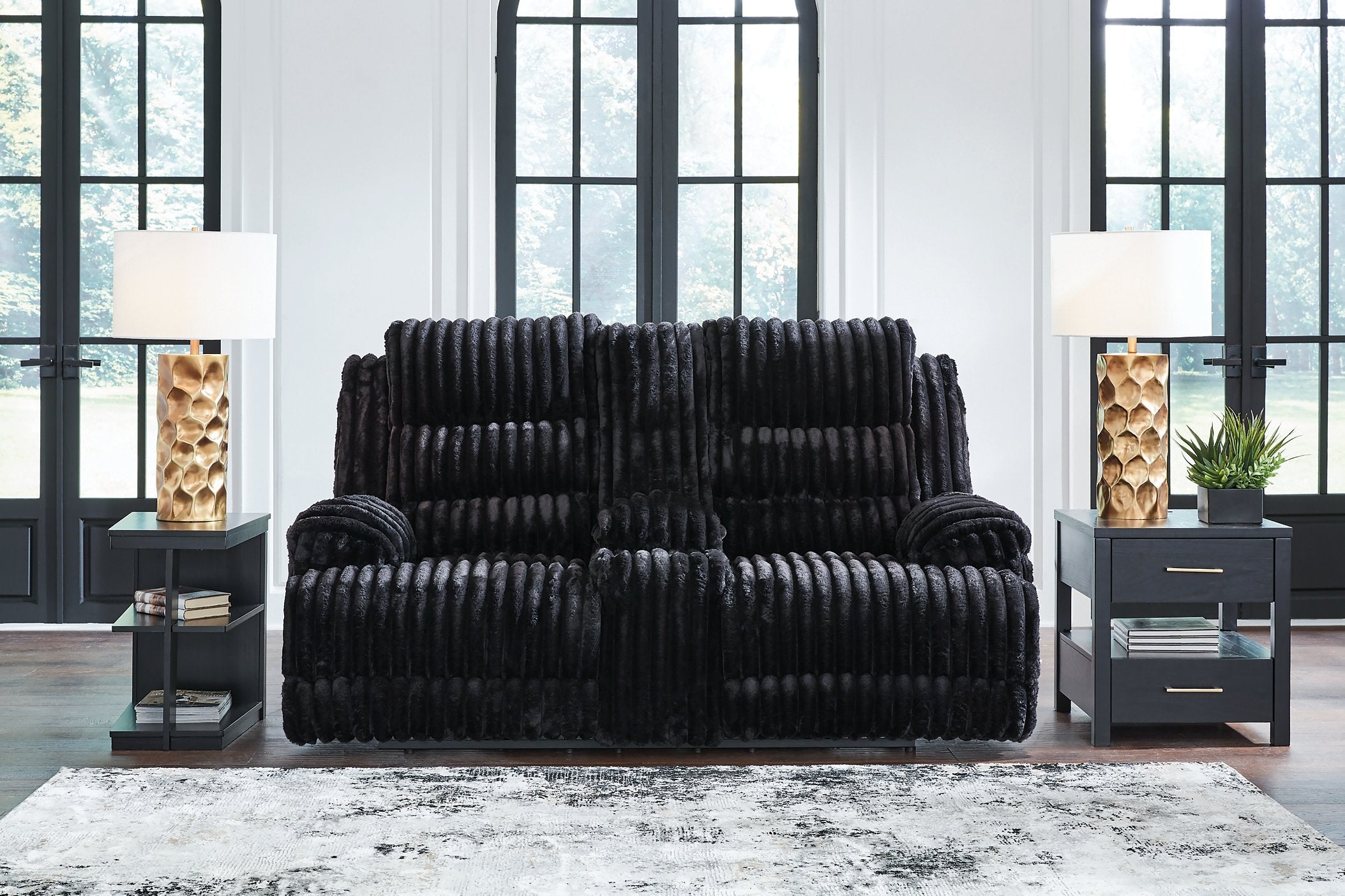 Rhine Falls Reclining Loveseat with Console - Ideal Furniture (Fresno,CA) 