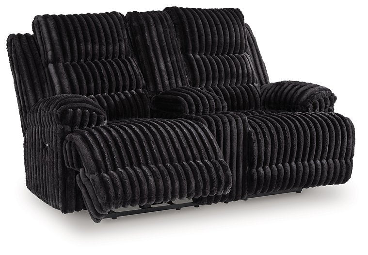 Rhine Falls Reclining Loveseat with Console - Ideal Furniture (Fresno,CA) 