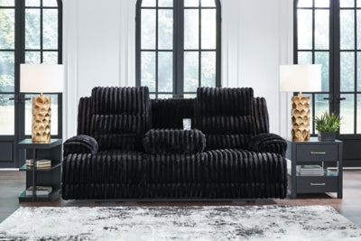 Rhine Falls Power Reclining Sofa with Drop Down Table - Ideal Furniture (Fresno,CA) 