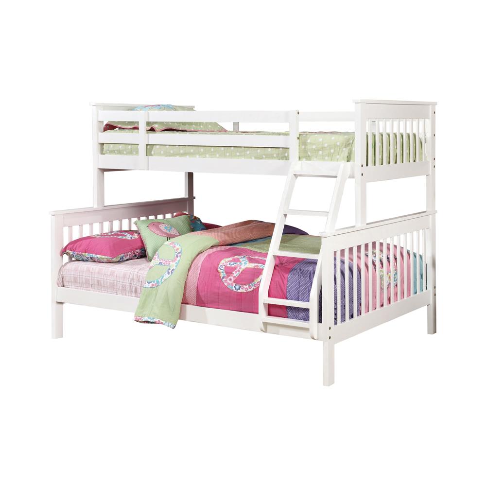 Chapman Full Over Full & Twin Over Full Bunk Bed Black & White - Ideal Furniture (Fresno,CA) 