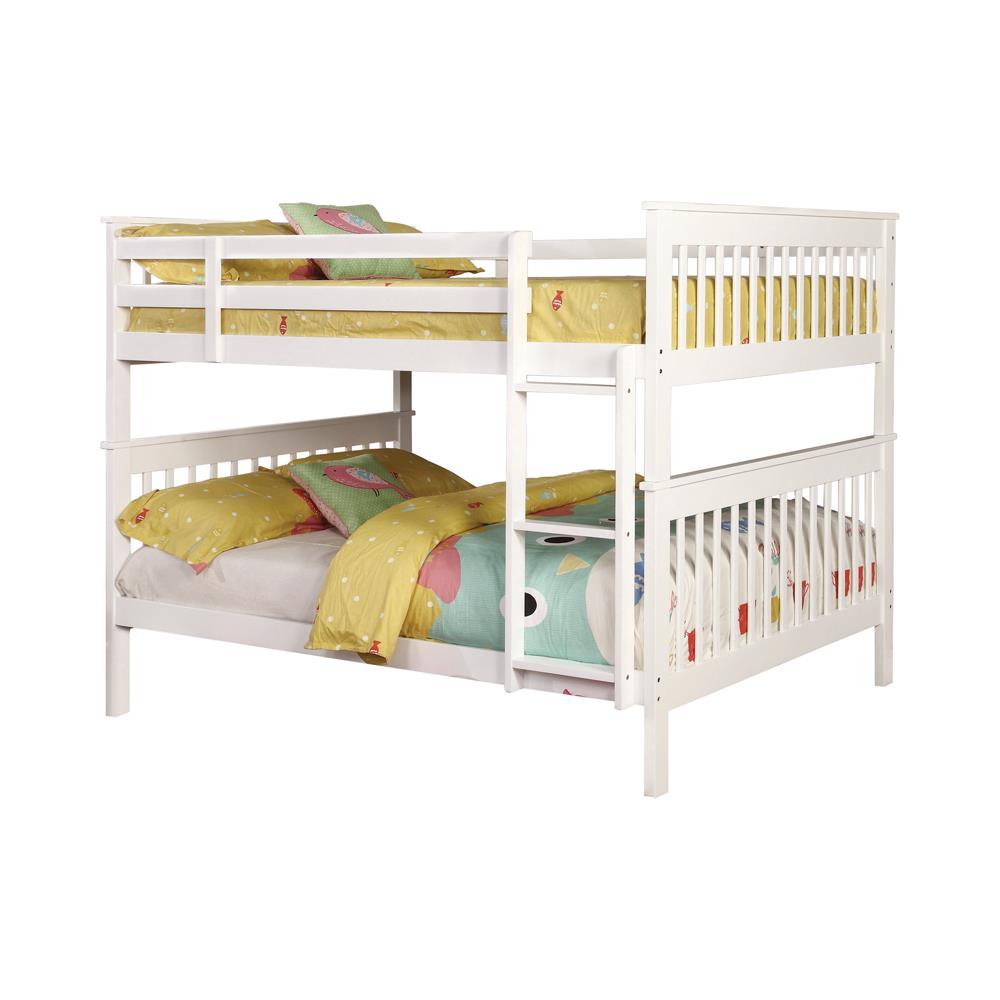 Chapman Full Over Full & Twin Over Full Bunk Bed Black & White - Ideal Furniture (Fresno,CA) 
