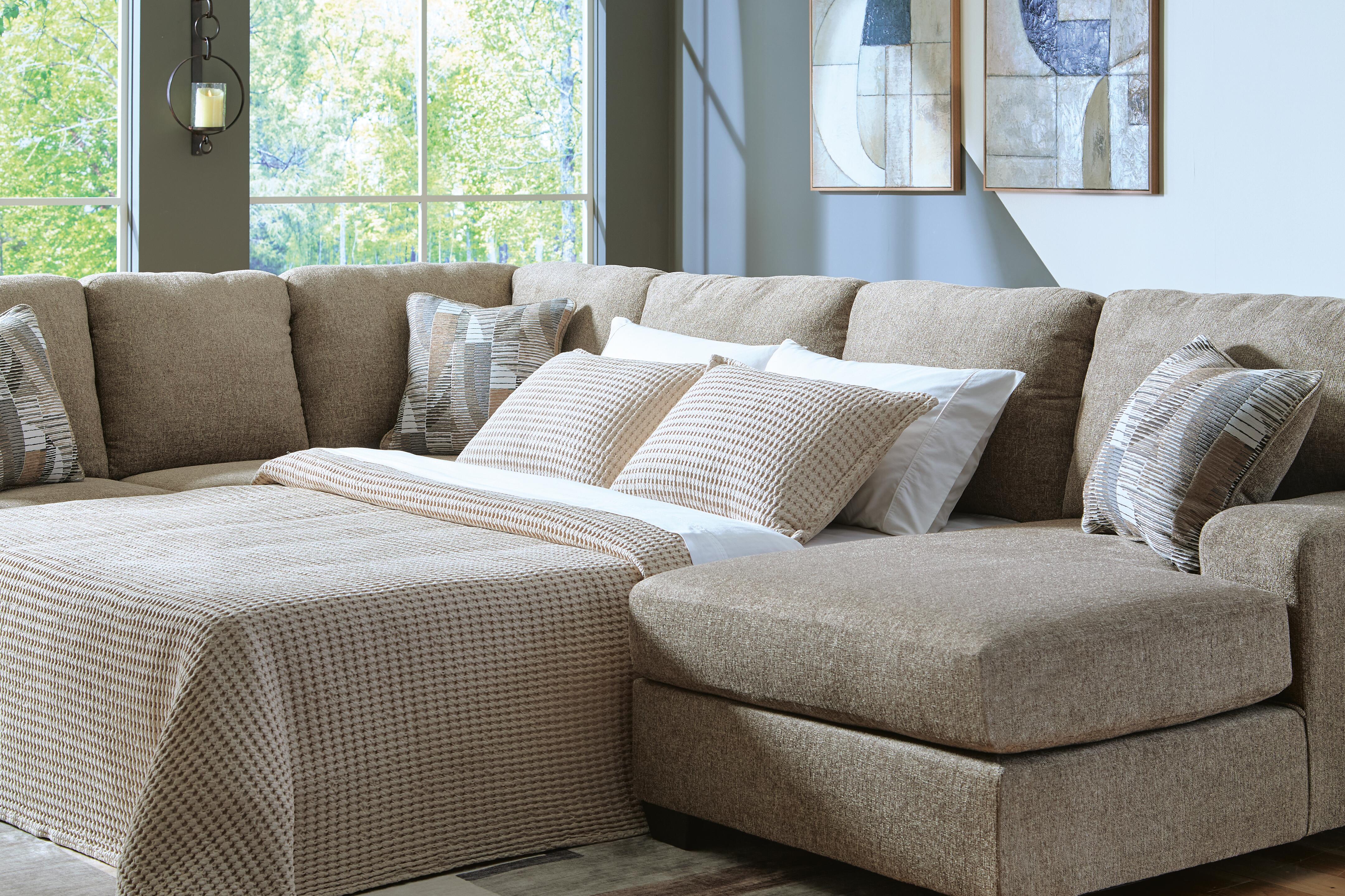 Newellen Sleeper Sectional with Chaise - Ideal Furniture (Fresno,CA) 