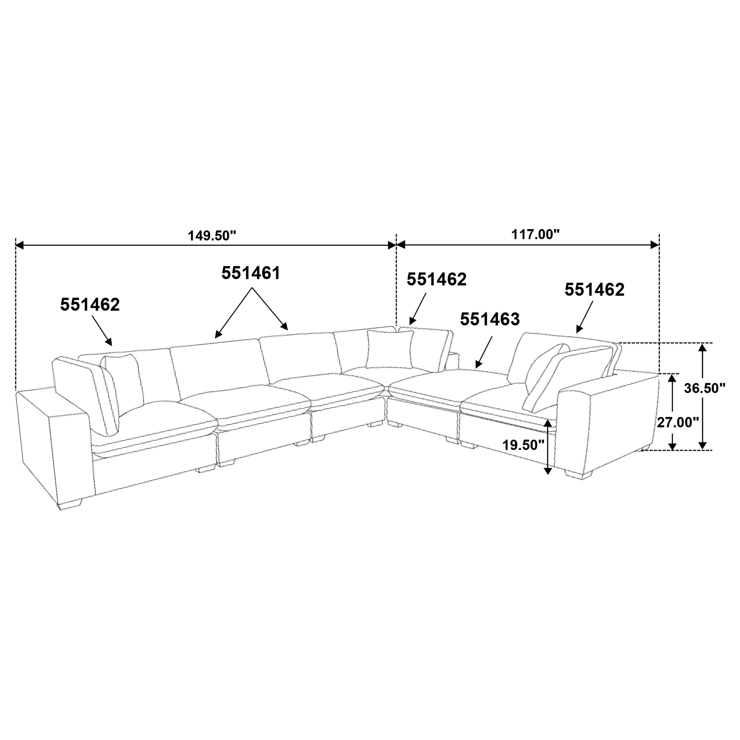 Lakeview Modular Sectionals Seating - Ideal Furniture (Fresno,CA) 